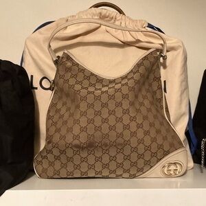 Gucci signature gg brown bag